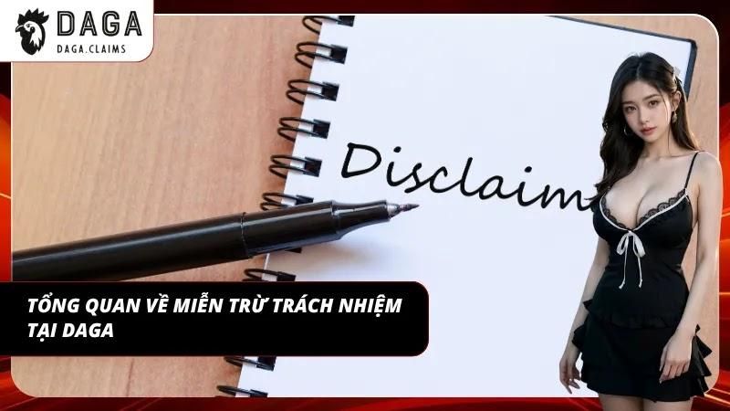 Giao diện hiển thị mục miễn trừ trách nhiệm trên hệ thống